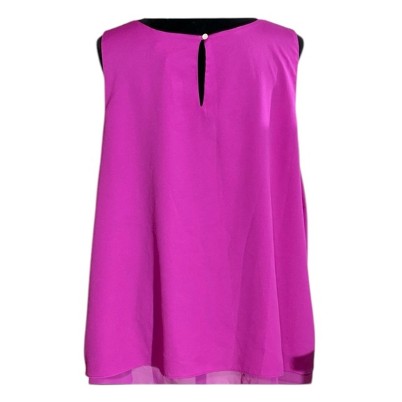 RALPH LAUREN FUCHSIA SLEEVELESS BLOUSE SZ 2X - Picture 2 of 10